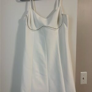 Elegant White Dress with Beaded Detail